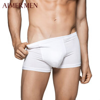 AIMER MEN 爱慕先生 NS23S91 男士中腰平角内裤 白色 180/L