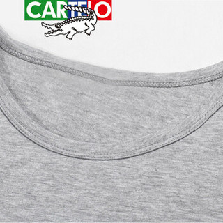 CARTELO ZY001EY 男士圆领短袖T恤 灰色 XL