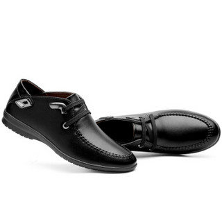 CARTELO 卡帝乐鳄鱼 CA6820 男士轻商务系带皮鞋 黑色 39