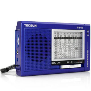 TECSUN 德生 R-911 便携式半导体 全波段收音机 校园广播（蓝色）