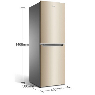 奥马(Homa) 176升 节能两门冰箱 快速制冷 大冷藏小冷冻 静音保鲜 家用 金色 BCD-176A7