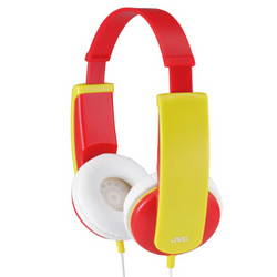 JVC 杰伟世 HA-KD5 头戴式儿童耳机 红黄色