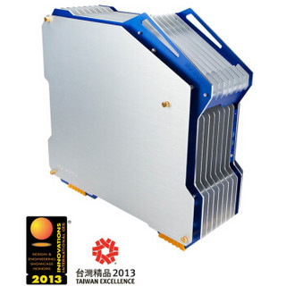  迎广（IN WIN）H-Frame 蓝色 开放式机箱（支持ATX主板/支持水冷/铝合金/侧透/USB3.0 *2+USB2.0*1/限量版 ）