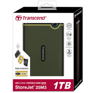 Transcend 创见 StoreJet 25M3G USB3.1 移动硬盘 1TB