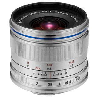 Laowa 老蛙 7.5mm F2.0 无反定焦镜头 银色