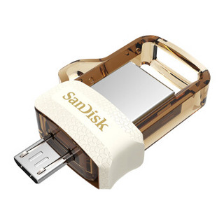 SanDisk 闪迪 至尊高速系列 酷捷 DD3 USB3.0 U盘 香槟金色 32GB USB/Micro USB双口