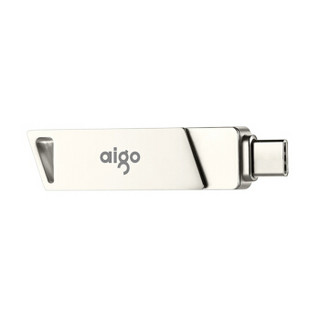 aigo 爱国者 U350 USB3.0 U盘 银色 32GB USB/Type-C 双口