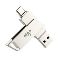 爱国者（aigo）128GB Type-C USB3.0 双接口 手机U盘U350 高速OTG精耀系列银色