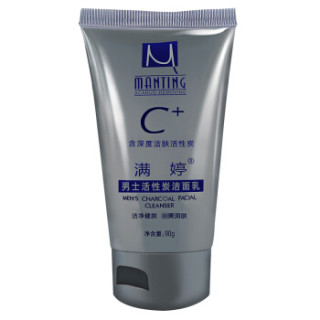 manting满婷男士活性炭洁面乳90g