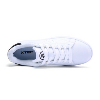 XTEP 特步 983218319266 女士板鞋 (白黑、39)