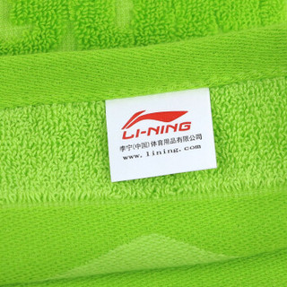 李宁（LI-NING）国家羽毛球队跑步健身专业运动毛巾 柔软吸汗AMJJ014-2 绿色