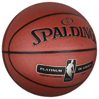 SPALDING 斯伯丁 76-017Y 铂金传奇NBA篮球比赛PU蓝球 (7号/标准)