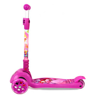 迪士尼(Disney)儿童滑板车四轮闪光摇摆车可折叠升降脚踏车公主DCA71106-D
