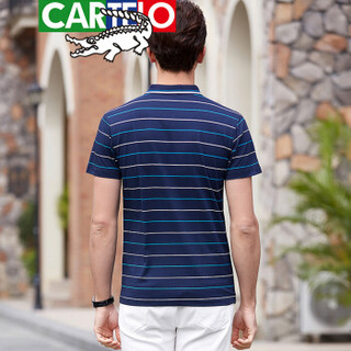 CARTELO 8306 男士短袖POLO衫 藏青色 XL