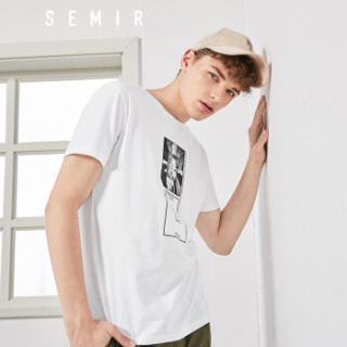Semir 森马 19038001213 男士短袖T恤 漂白 XXL