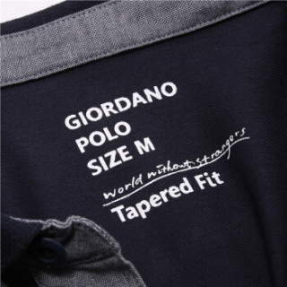 GIORDANO 佐丹奴 01016242 男士短袖POLO衫 蓝 170/96A
