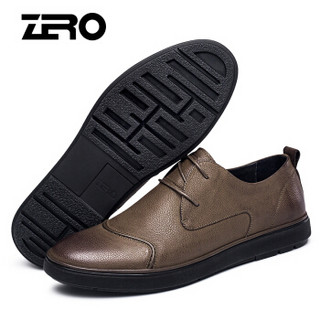ZERO R81081 男士休闲系带皮鞋 卡其 41