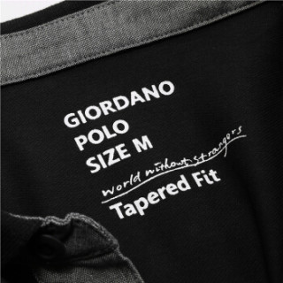 GIORDANO 佐丹奴 01016242 男士短袖POLO衫 02标志黑色 165/92A