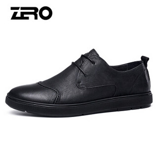 ZERO R81081 男士休闲系带皮鞋 黑色 42
