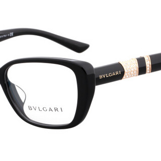 BVLGARI 宝格丽 女款黑色镜框黑色镜腿光学眼镜架眼镜框 4102BF 501 55mm