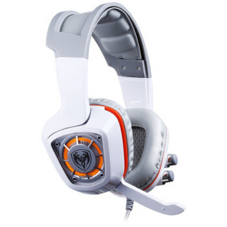  SOMiC 硕美科 G910 游戏耳机 白橙色