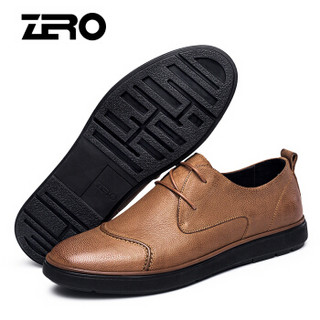 ZERO R81081 男士休闲系带皮鞋 棕色 42