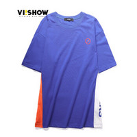 ViiSHOW TD1284182 男士短袖T恤 蓝色 XXL