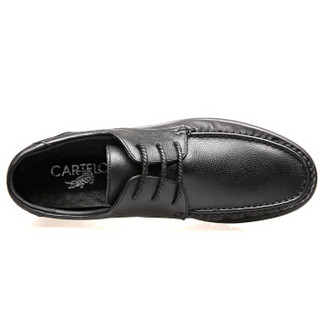CARTELO 4007 男士商务休闲皮鞋 黑色 43