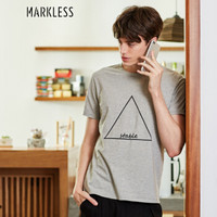 Markless TXA7662M 男士圆领短袖T恤 灰色 L
