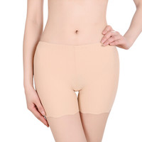 Langsha 浪莎 女士防走光安全裤 无痕高腰三分女士打底裤 肤色黑色各一条 170/L