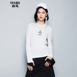 Semir 森马 19316070407 女士套头针织衫 本白 XL