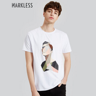 Markless TXA7614M 男士圆领短袖T恤 白色 XL
