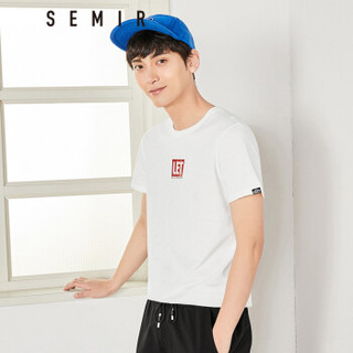 Semir 森马 12997001440 男士圆领T恤 本白 M