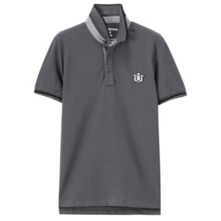 GIORDANO 佐丹奴 01016242 男士短袖POLO衫 05标志灰色 180/104A