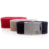 Timberland 添柏岚 B75109/912 男士户外帆布皮带 红色+深蓝+浅卡其三色套盒装