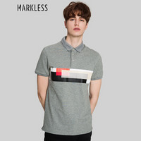 Markless TXA7667M 男士短袖POLO衫 灰色 L