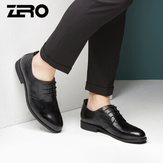 ZERO D81113 男士尖头商务正装皮鞋 黑色 44