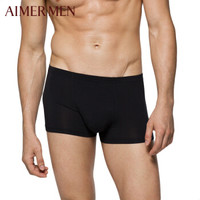 AIMER MEN 爱慕先生 NS23S91 男士中腰平角内裤 黑色 175/M