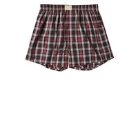 GIORDANO 佐丹奴 01177139 男式平底四角裤 92黑/红/白格子色 加加大码(180/94A)