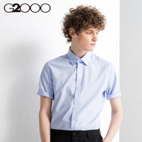 G2000 男士休闲短袖衬衫 00045201 (01/160、浅蓝色/71)