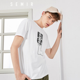 Semir 森马 19038001213 男士圆领短袖t恤 漂白 S