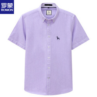 ROMON 罗蒙 8CS938806 男士短袖衬衫 浅紫 42