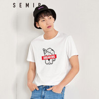 Semir 森马 19038001253 男士圆领短袖T恤 漂白 L