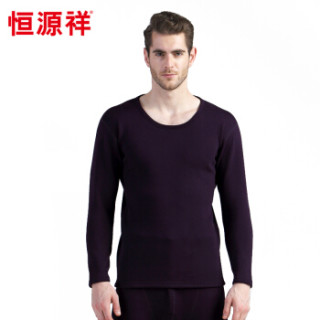 恒源祥 YCA0082Z 男士加绒保暖内衣套装 (XL=175/100、深紫)