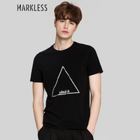Markless TXA7662M 男士圆领短袖T恤 黑色 XXL