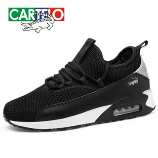 CARTELO KDL8B8003 男士跑步运动板鞋 黑白 41