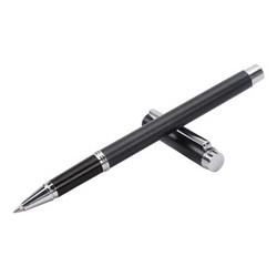 M&G 晨光 文具0.5mm黑色中性笔 黑色金属笔杆签字笔 子弹头水笔 单支装AGPA1204