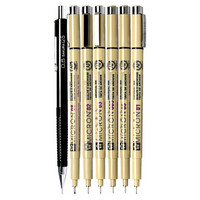 SAKURA 樱花 XSDK-7P 绘图针管笔 (黑色、多规格可选、7支套装)