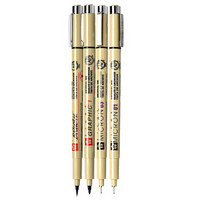 SAKURA 樱花 XSDK-4P 针管笔 (黑色、4支套装、01、03、1.0、BR、)
