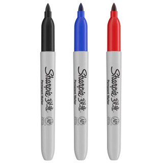 Sharpie 锐意 马克笔 (3支装、黑蓝)
